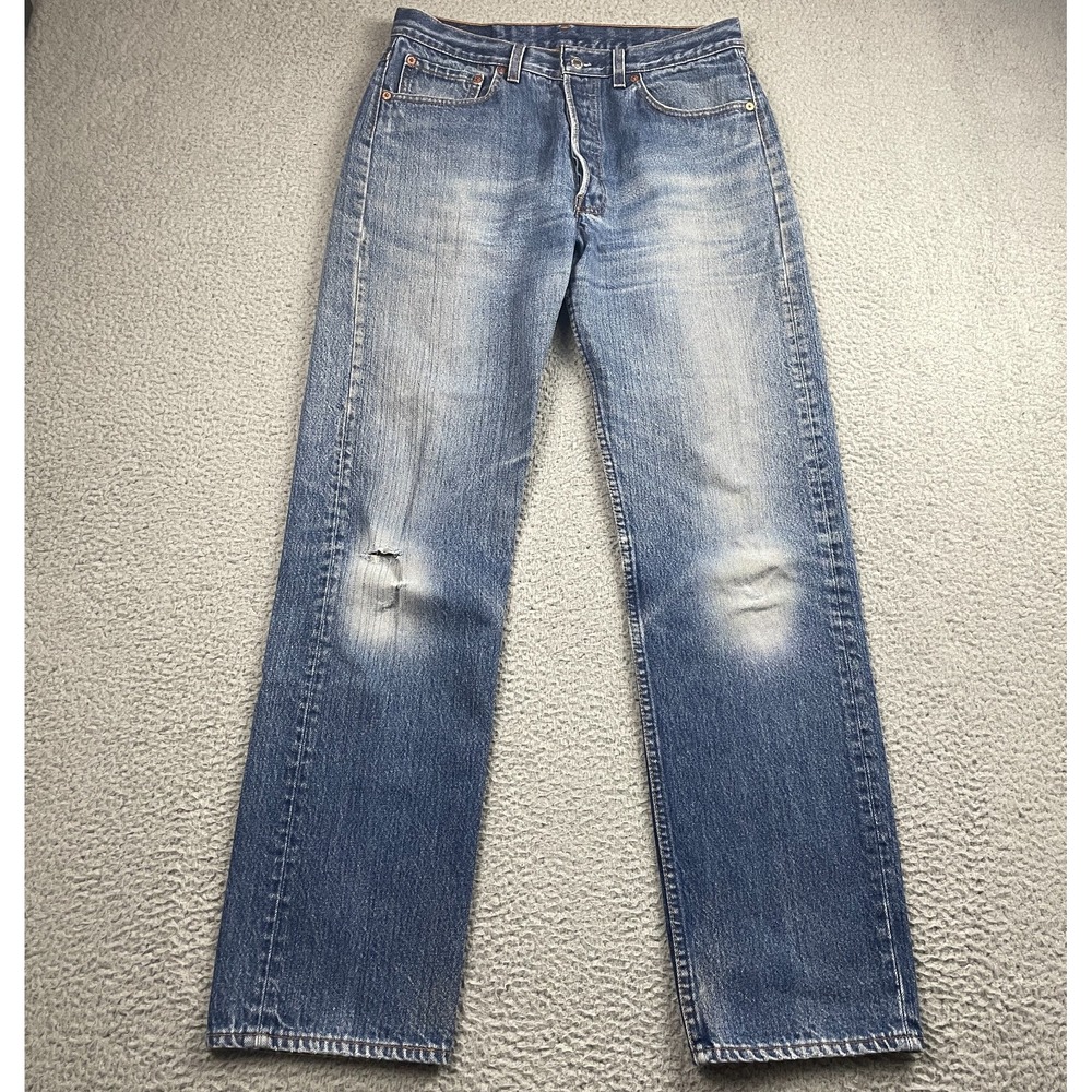 VTG Levis 501xx Jeans Men 34x36 (31x32) Made in USA Button Fly Faded Y2K 90s